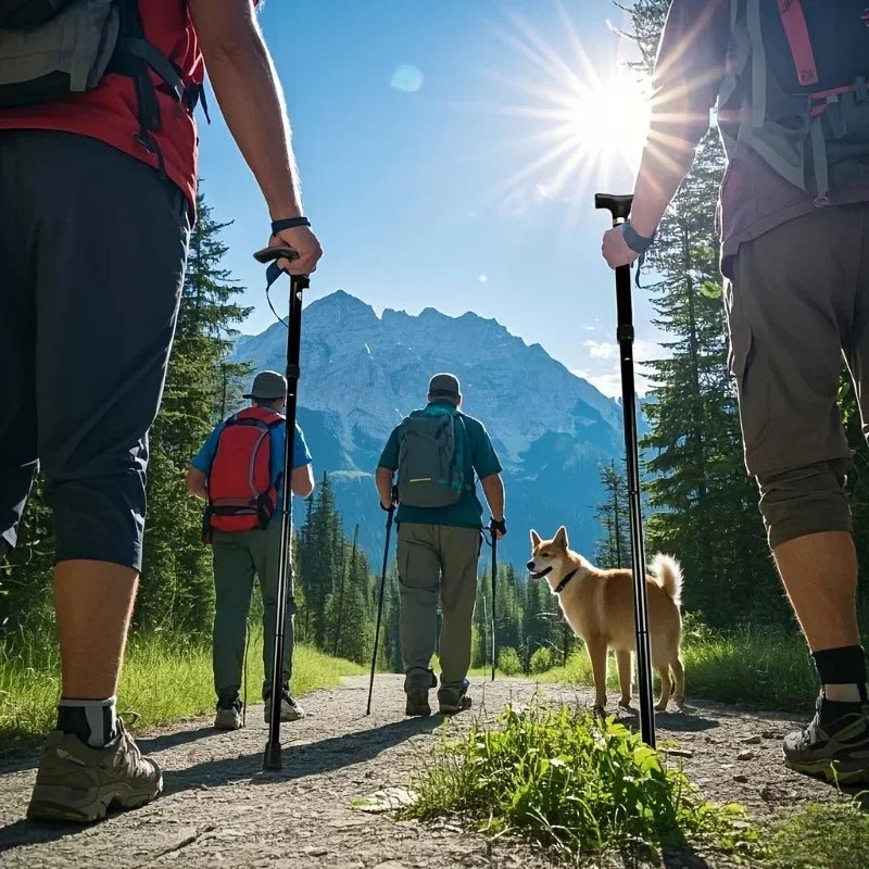 TRAILCAN – Teleskopierbarer, verstellbarer Falt-Wanderstock für Wanderungen und Outdoor-Aktivitäten 1