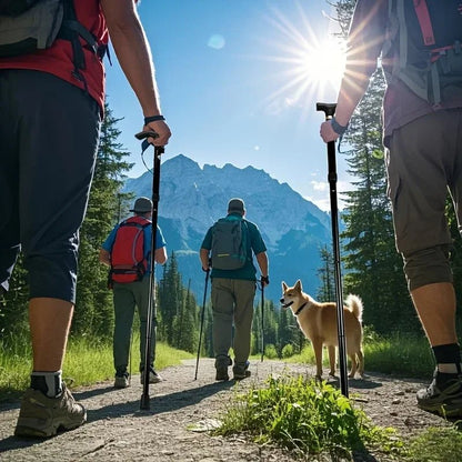 TRAILCAN – Teleskopierbarer, verstellbarer Falt-Wanderstock für Wanderungen und Outdoor-Aktivitäten 1