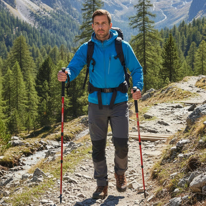 TRAILON – Leichte, verstellbare Trekkingstöcke mit ergonomischem, rutschfestem Griff 0