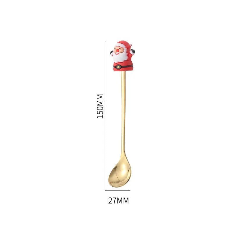 TREESPOON – Niedliches Edelstahl-Weihnachtsbaum-Kaffee- und Dessertlöffel-Set 12