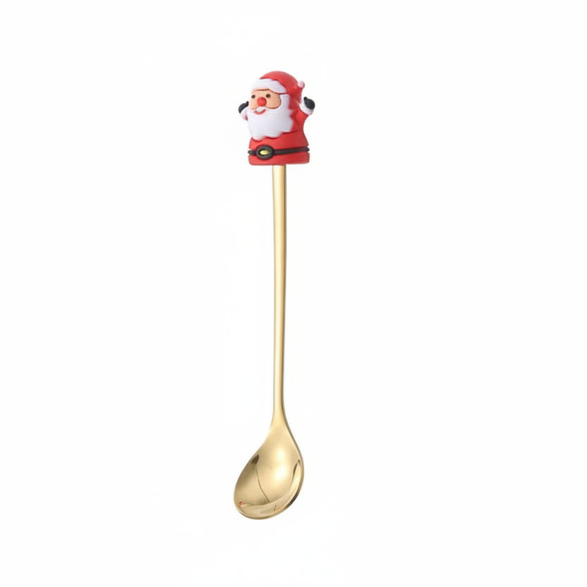 TREESPOON – Niedliches Edelstahl-Weihnachtsbaum-Kaffee- und Dessertlöffel-Set 12