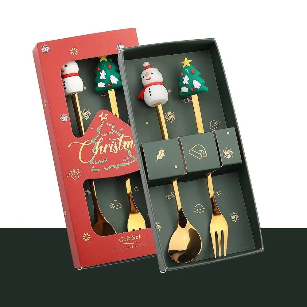 TREESPOON – Niedliches Edelstahl-Weihnachtsbaum-Kaffee- und Dessertlöffel-Set 13