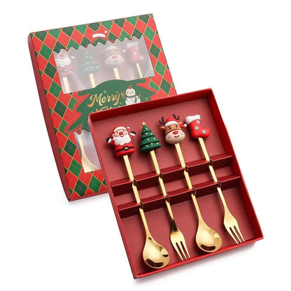 TREESPOON – Niedliches Edelstahl-Weihnachtsbaum-Kaffee- und Dessertlöffel-Set 19