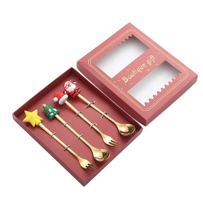 TREESPOON – Niedliches Edelstahl-Weihnachtsbaum-Kaffee- und Dessertlöffel-Set 21