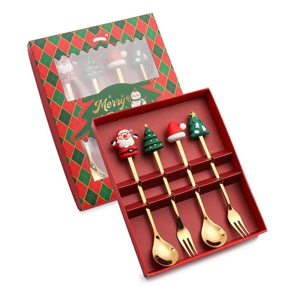 TREESPOON – Niedliches Edelstahl-Weihnachtsbaum-Kaffee- und Dessertlöffel-Set 27