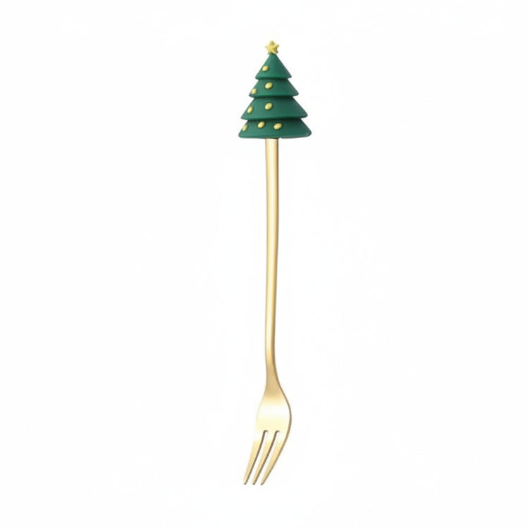 TREESPOON – Niedliches Edelstahl-Weihnachtsbaum-Kaffee- und Dessertlöffel-Set 8