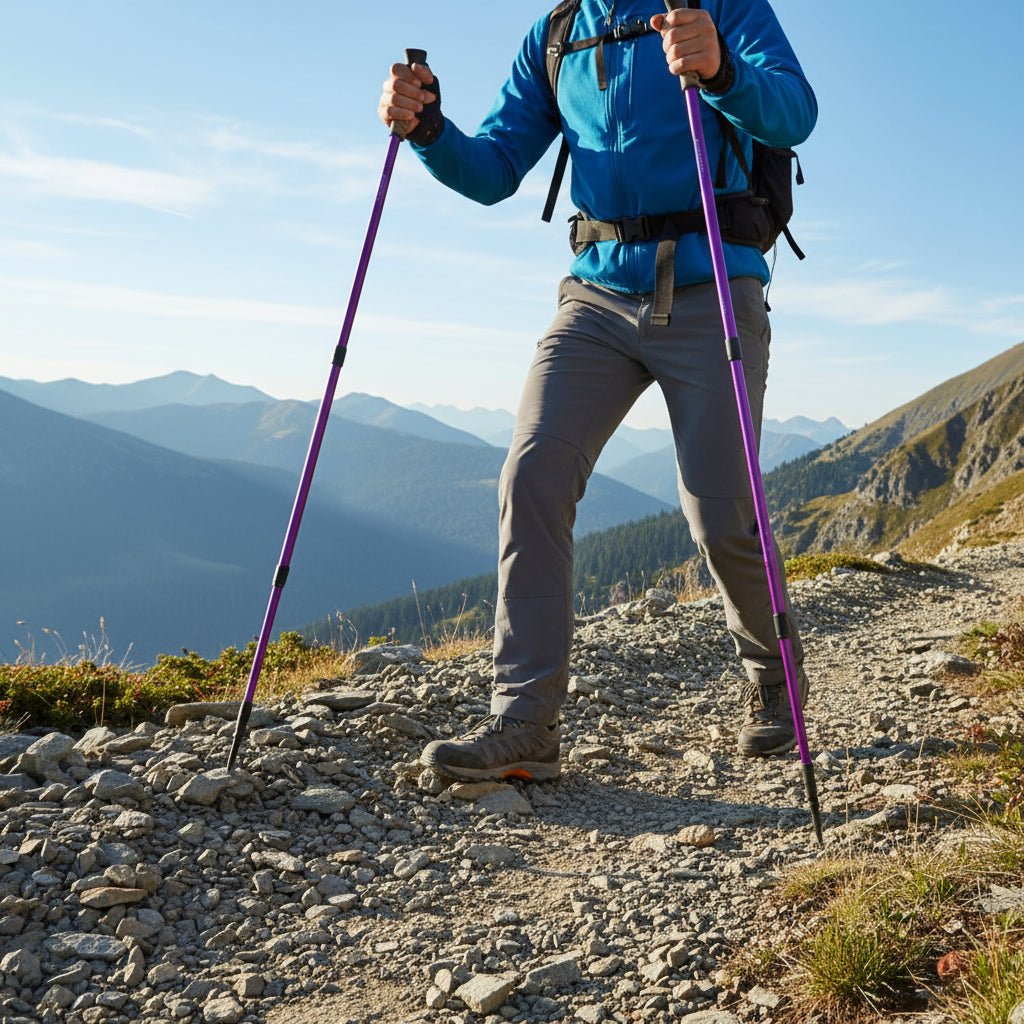 TREKCORE – leichte, teleskopierbare Trekkingstöcke mit Korkgriff 3