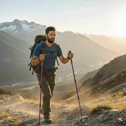 TREKCORE – leichte, teleskopierbare Trekkingstöcke mit Korkgriff 4