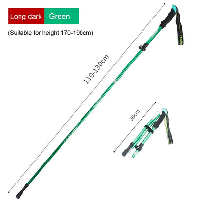 TrekLite - Ultralight 5-piece telescopic trekking poles for mountain and hiking tours