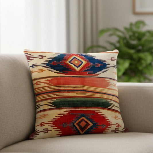 BOHOVA – Funda de cojín bohemia elegante para acentos cálidos en el hogar