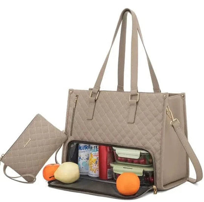 BAGSBALL 2-in-1 - Elegant shopping bag with integrated insulated compartment & large storage space