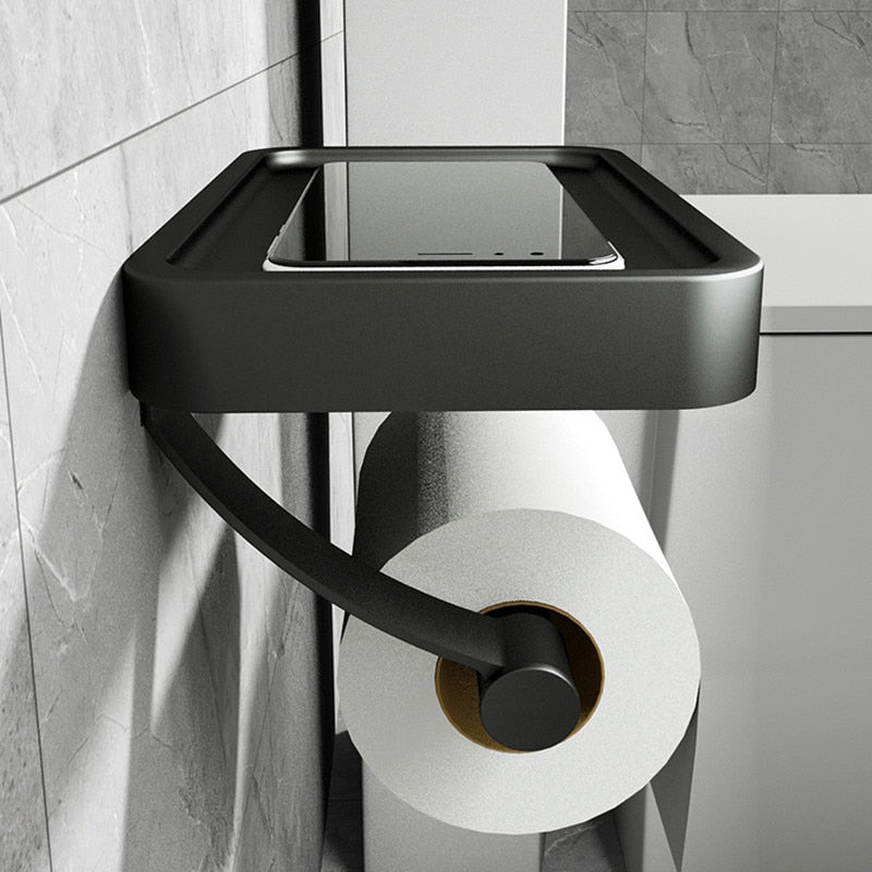 Toilettenpapierhalter Ohne Bohren - Edler Edelstahl WC Papierhalter mit Regal 3