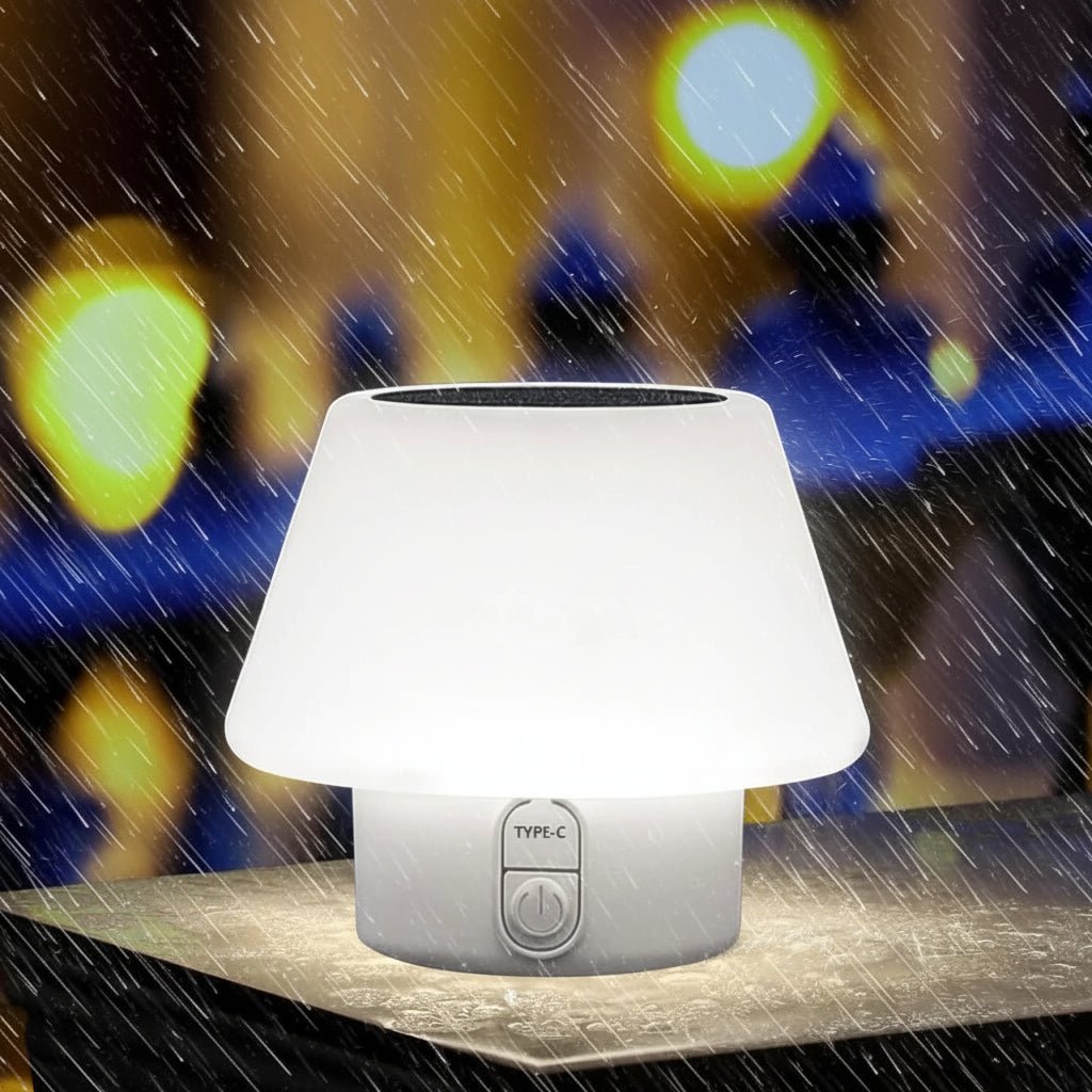 Tragbare Solar Tischlampe Outdoor mit 4 Modi & IP64 Schutz - Tischleuchte Solar für Garten und Camping 1