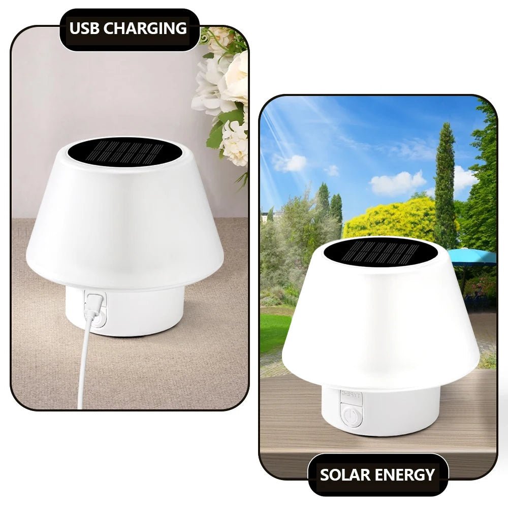 Tragbare Solar Tischlampe Outdoor mit 4 Modi & IP64 Schutz - Tischleuchte Solar für Garten und Camping 5