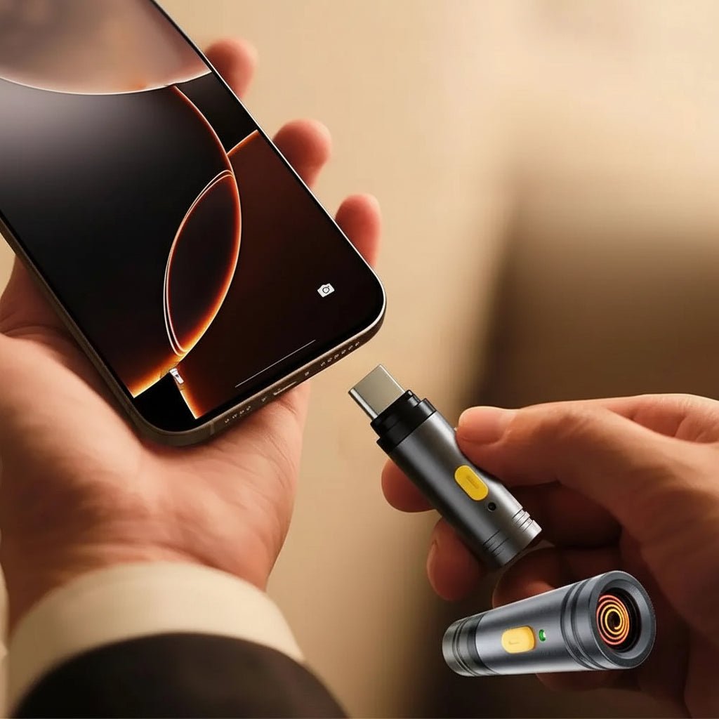 Tragbarer Mini-Zigarettenanzünder Typ C – Winddicht, Batteriefrei, Kompakt 3