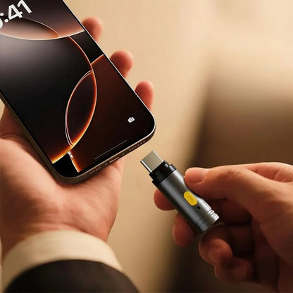 Tragbarer Mini-Zigarettenanzünder Typ C – Winddicht, Batteriefrei, Kompakt 4
