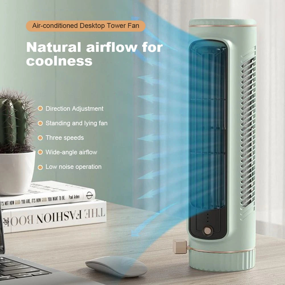 Tragbarer Turmventilator Mit 360-Grad-Kühlung – Leise Flügelloser Säulenventilator 1