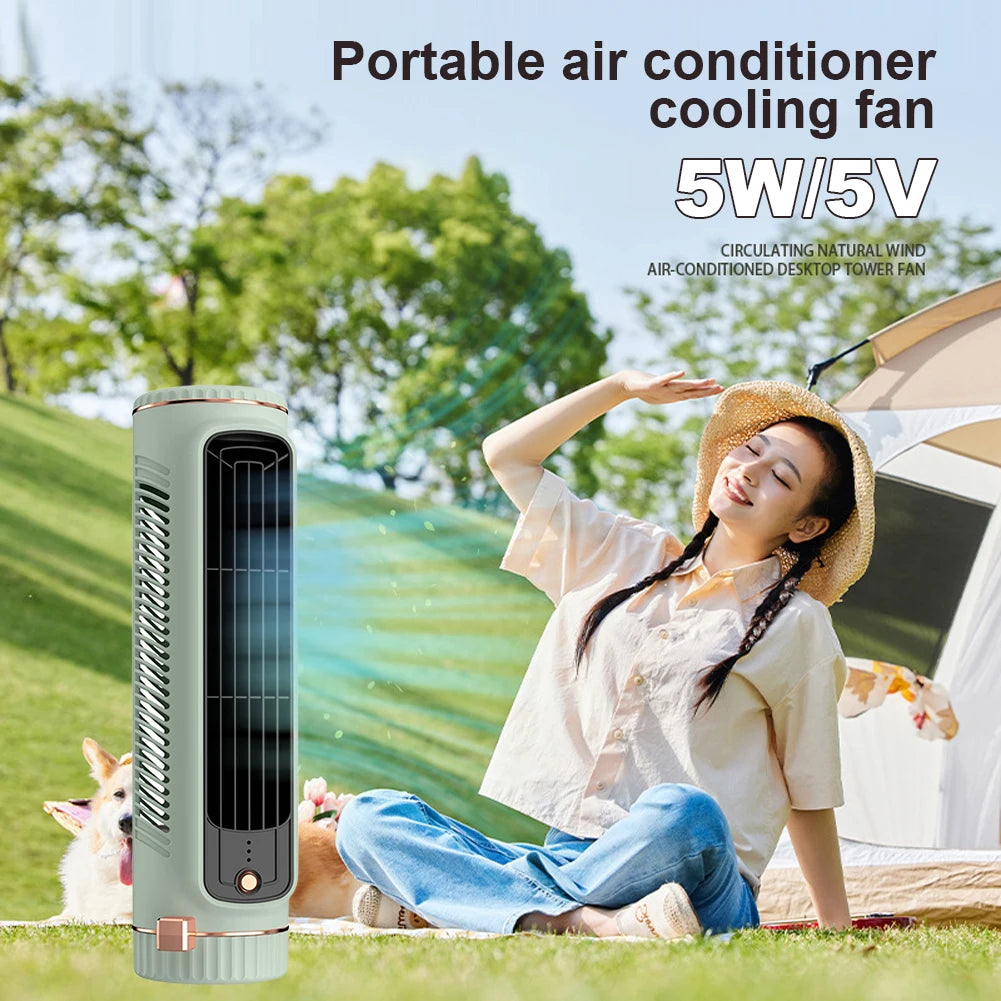 Tragbarer Turmventilator Mit 360-Grad-Kühlung – Leise Flügelloser Säulenventilator 2
