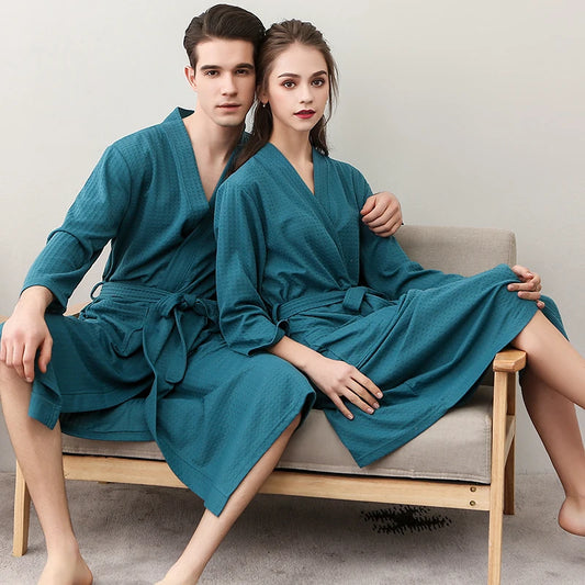 CottonWave – Unisex Waffle Bathrobe made from 100% Cotton