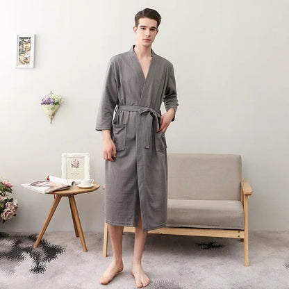 CottonWave – Unisex Waffle Bathrobe made from 100% Cotton