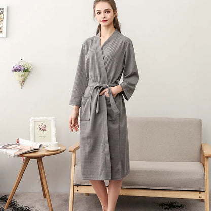 CottonWave – Unisex Waffle Bathrobe made from 100% Cotton