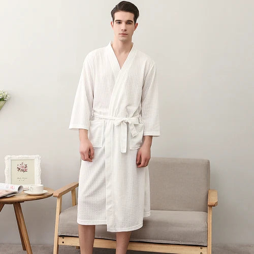 CottonWave – Unisex Waffle Bathrobe made from 100% Cotton