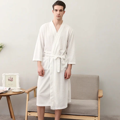 CottonWave – Unisex Waffle Bathrobe made from 100% Cotton