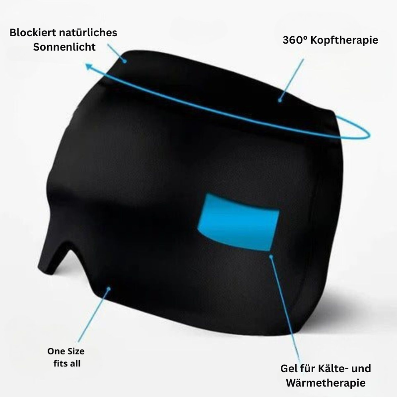 Aiuto per la testa - maschera per emicrania e cefalea con terapia del freddo e del calore