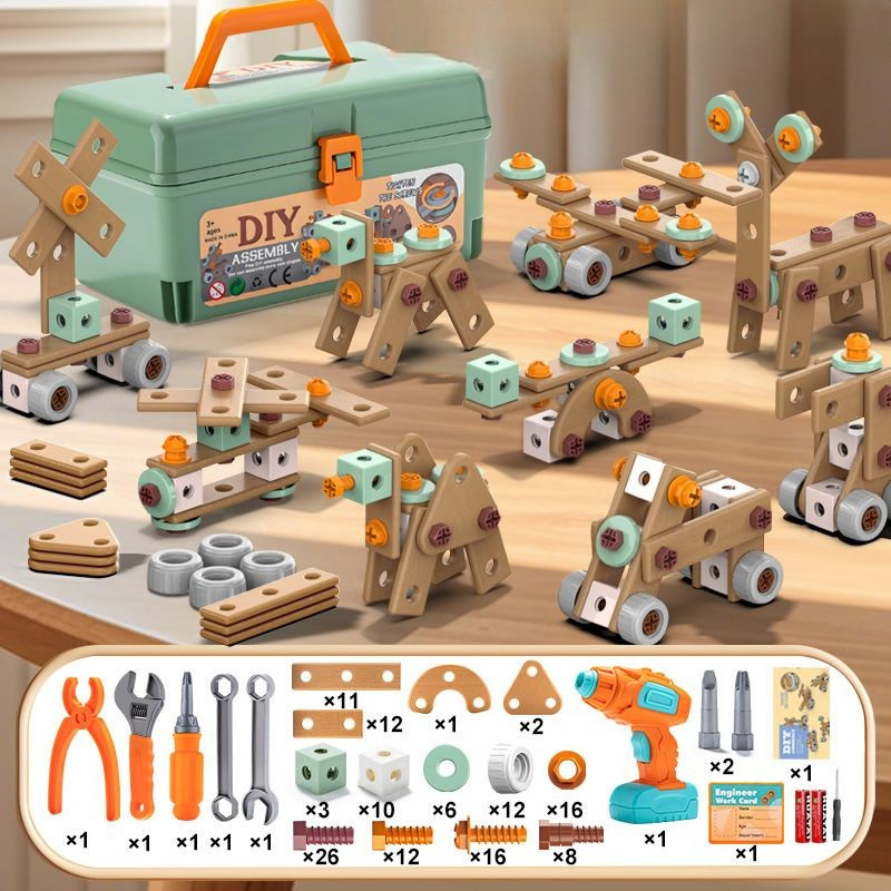 BuildMaster – Set de herramientas de 100 piezas para niños creativos a partir de 3 años