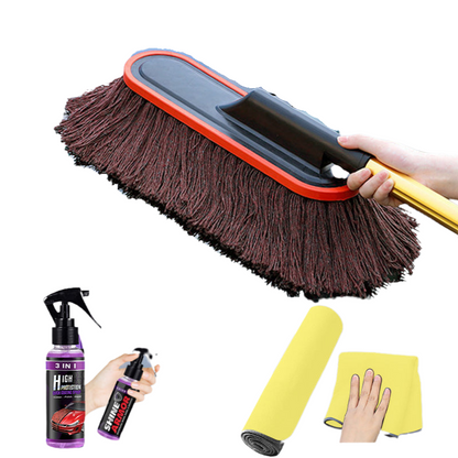 Autoduster PRO - Telescopic car dusting brush with soft cotton thread