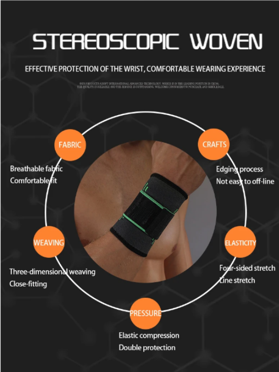 WristRelief 3D - Supporto per il polso con compressione 3D innovativa per alleviare il dolore e stabilizzarlo