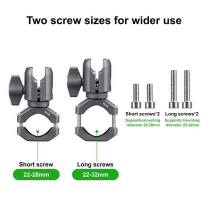GRIPMOUNT PRO - CNC aluminium handlebar mount for 1-inch ball heads (22-32 mm)
