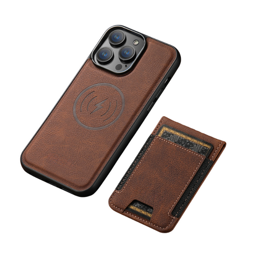 MagVibe Case – Elegante Lederhülle mit Magnetischem Ständer & Kartenhalter