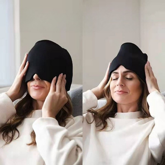 Ayuda para la cabeza – Máscara para migrañas y dolores de cabeza con terapia de frío y calor