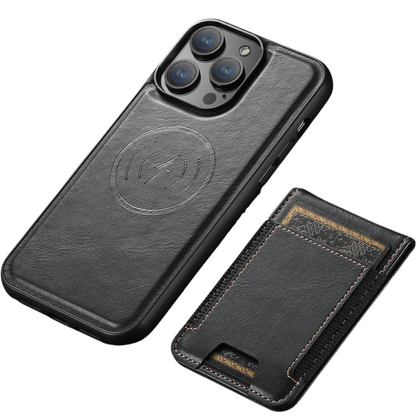 MagVibe Case - Elegant leather case with magnetic stand & card holder