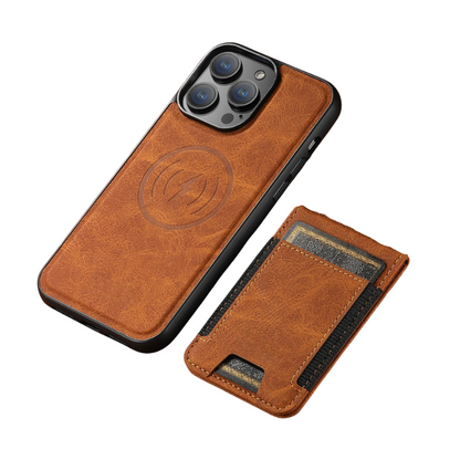 MagVibe Case - Elegant leather case with magnetic stand & card holder