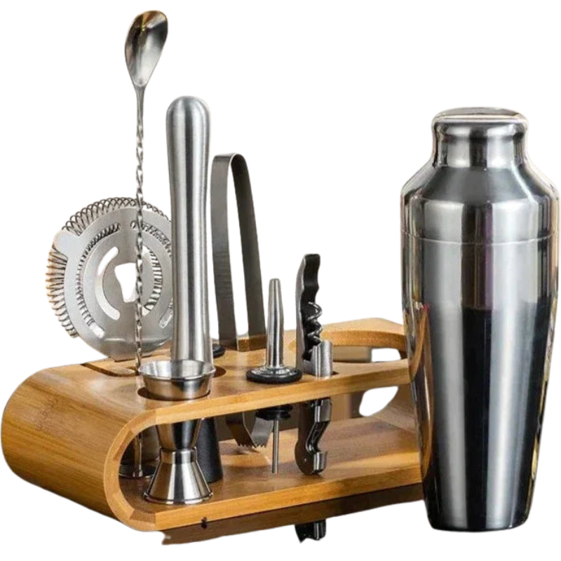 LUXMIX BARSET - Set da cocktail in acciaio inox da 10 pezzi per bevande di classe