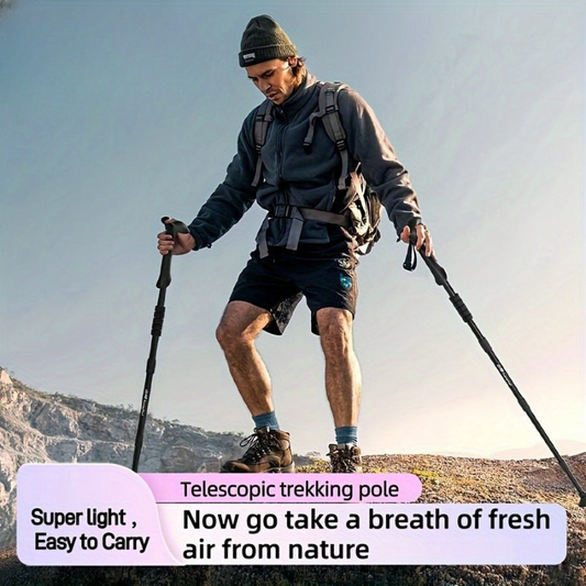 Aluminium trekking poles - lightweight, shock-absorbing support for adventurous hikers