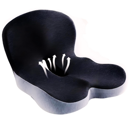ErgoComfort Pad – Ergonomisches Sitzkissen mit Lendenstütze für Büro, Auto & Reisen