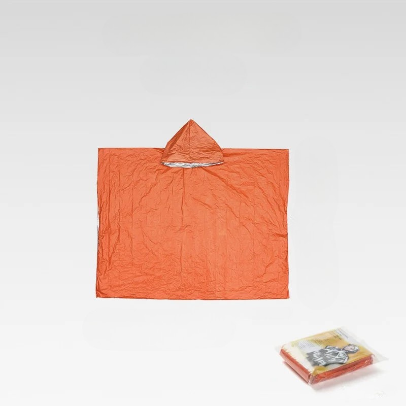 RainShield Poncho - Reusable emergency rain poncho with hood for outdoor protection