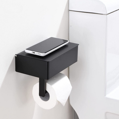 StahlDeluxe Toilet Paper Holder - Stainless steel with multifunctional storage compartment for your bathroom