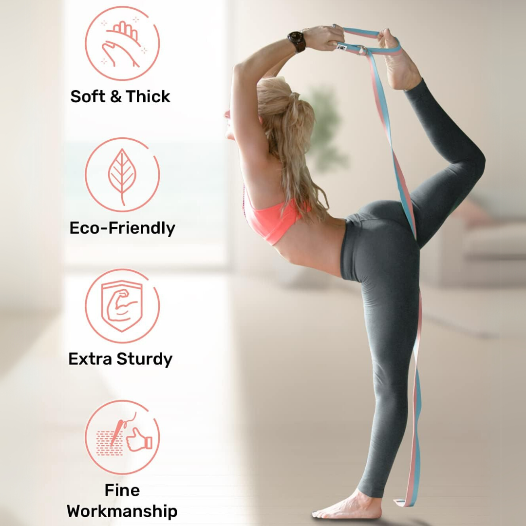Flexfit Yoga-Band - Einstellbares D-Ring-Band für Flexibilität und Komfort-5