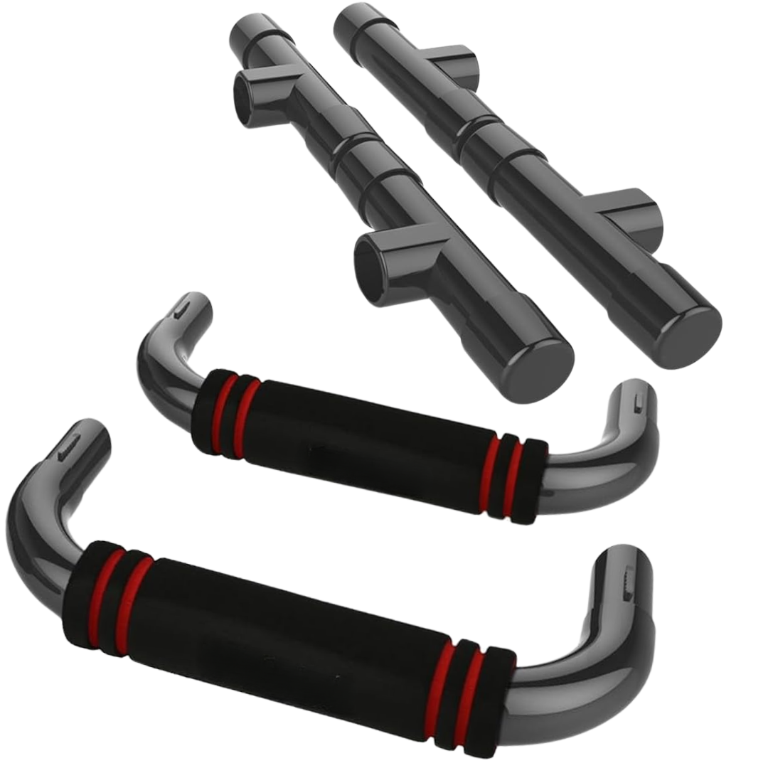 Pushmaster Liegestützgriffe - Ergonomische Griffe für Effektives Training, Anti-Rutsch-Basis, Leicht und Tragbar-6