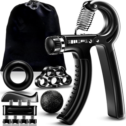 Gripmaster - Einstellbarer Handverstärker Set mit 5 Widerstandsniveaus für Griffkraft und Unterarmstärke-1