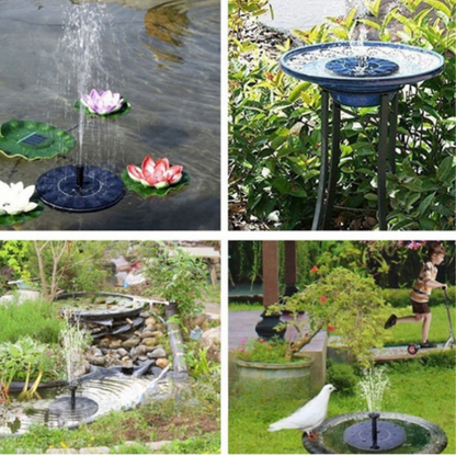 Umweltfreundlicher Solarbrunnen für Vögel – Gartenbrunnen Solar mit elegantem Sprühstrahl für Ihre Oase-4