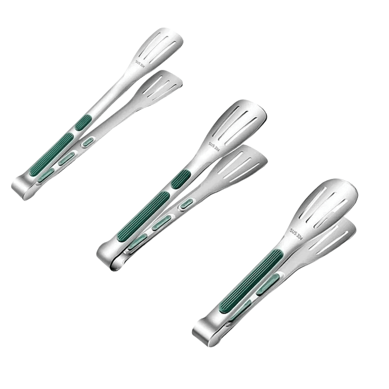 HandyTongs – Non-slip stainless steel tongs for meat, salad & bread