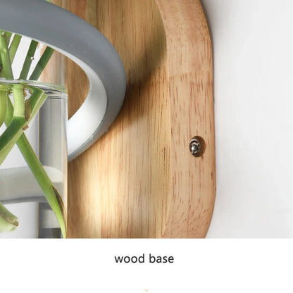 VASELUX – Wandleuchte aus Holz mit integrierter LED & dekorativer Vase 5