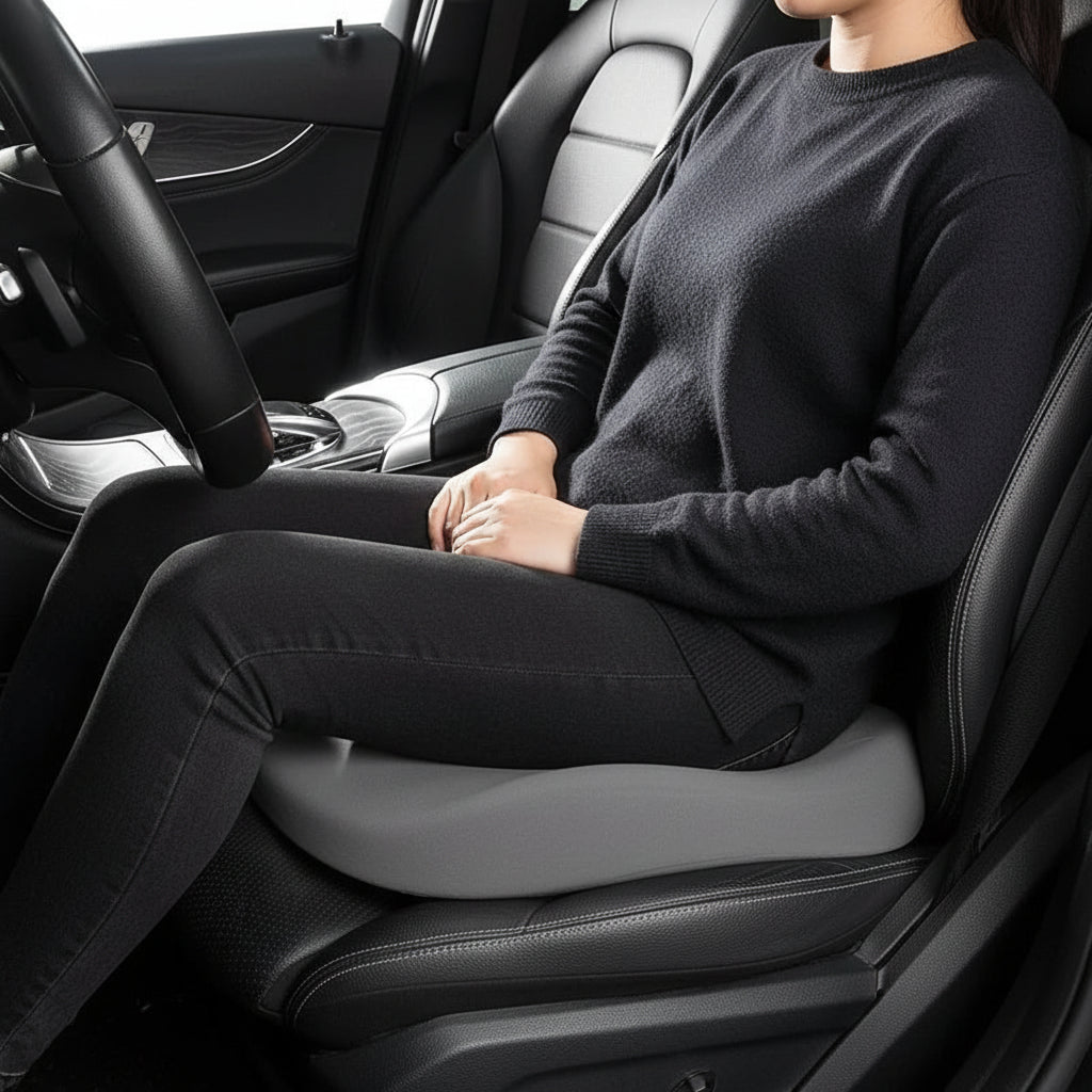 VIEWBOOST – Höhenverstellbares Autositzkissen aus Memory-Schaum für mehr Komfort 1