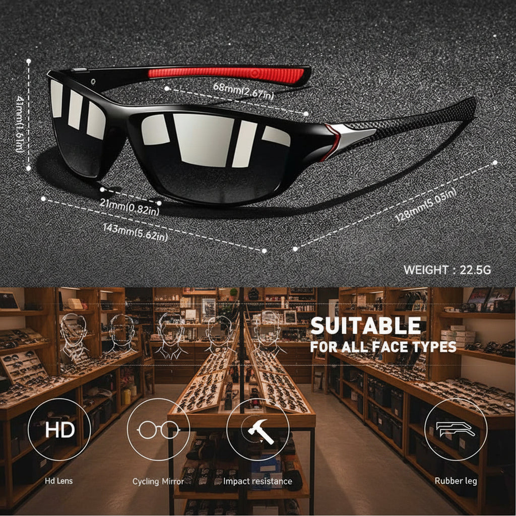 VISIONEDGE – Hochleistungs-polarisierte Sonnenbrille mit UV400-Schutz 7