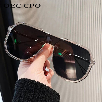 OVERSIZE SHADE - Square women's sunglasses with UV400 & colour change lenses